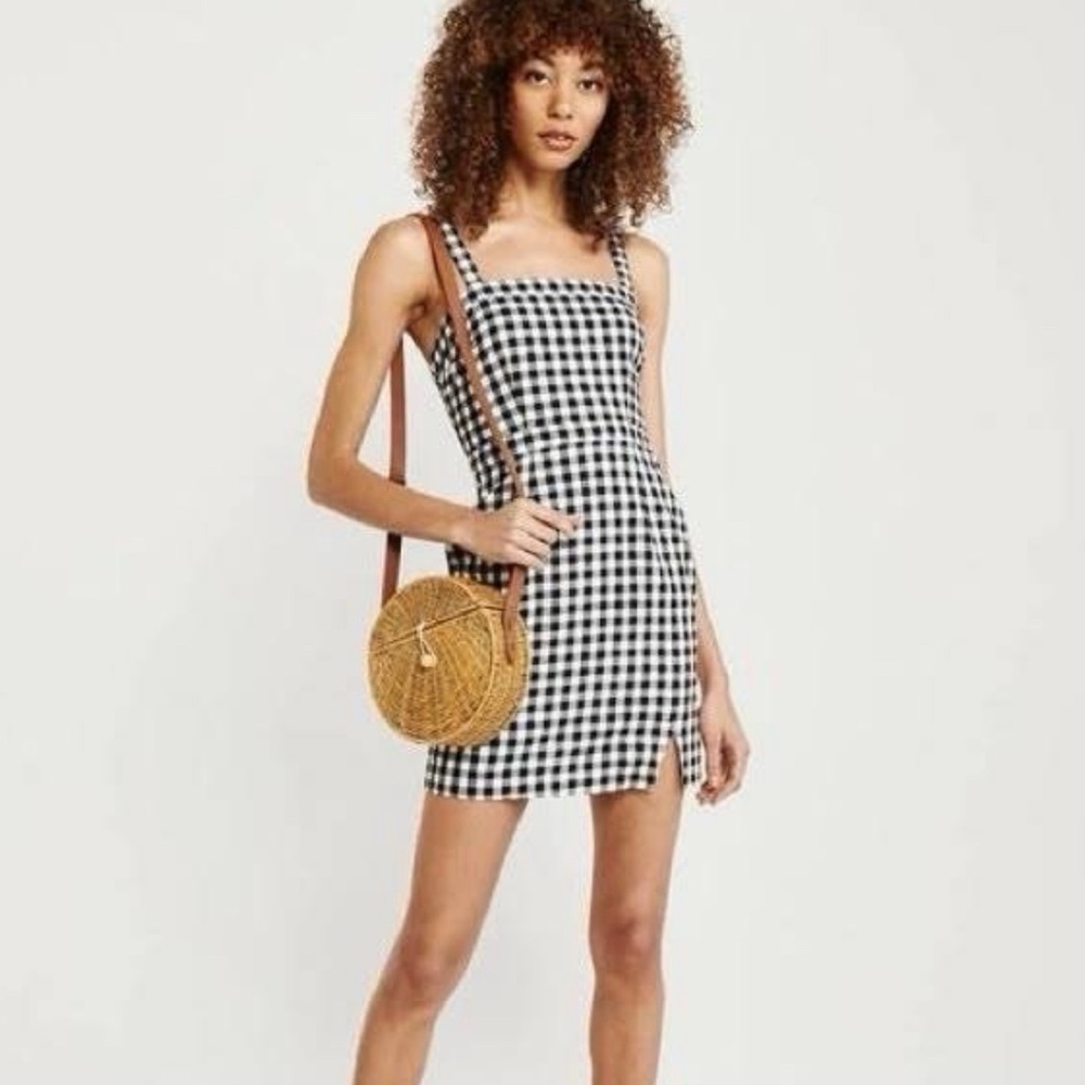 Abercrombie & Fitch Checkered Dress in black and white size S
